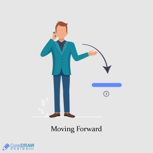 Moving forward icon vector free design