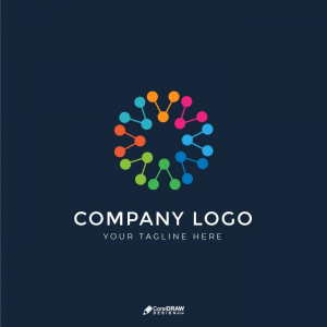 Abstract Colorful unity logo vector