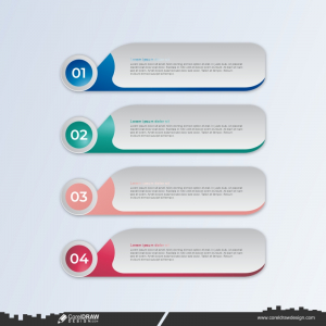 Gradient Infographic Template With Steps CDR