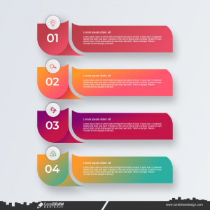 Gradient Infographic Set Of Steps CDR