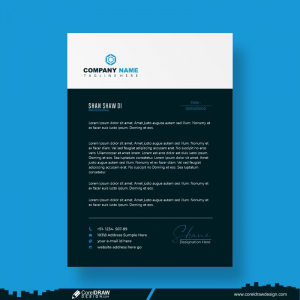 Corporate Letterhead Template With Logo Design Free CDR