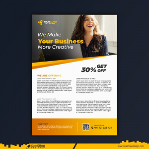 We Make Your Business Flyer Template Free Vector CDR Design