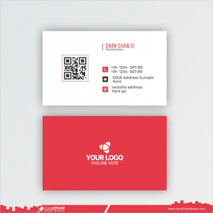 Professional Red Business Card Template Download CDR