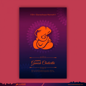 Ganesh Chaturthi Festival Poster Free Download Greeting Cards CDR