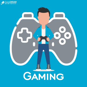 gaming poster vector image free design