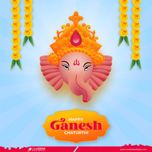 Ganesh Chaturthi Ganesha Face Traditional Festival Free Download Greeting Cards CDR