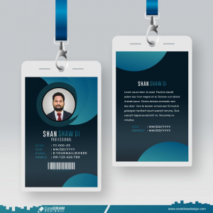 Corporate Branding Id Cards Template With Photo