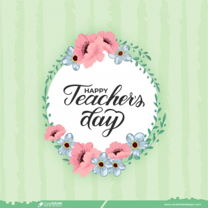Happy Teachers Day Floral Background Free Download CDR