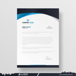 Corporate Simple Letterhead Template With Logo Design Free CDR