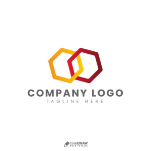 Corporate Premium Gradient Interlocking Logo Vector