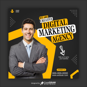 Digital Marketing poster image vector free deaign