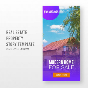 Real Estate Property Social Media Story Vector Template