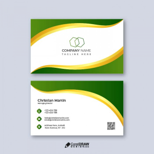 Corporate Gradient Premium Business Card Vector