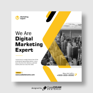Digital Marketing poster design vector free