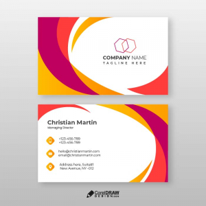 Multicolor Gradient Colorful Corporate business card vector