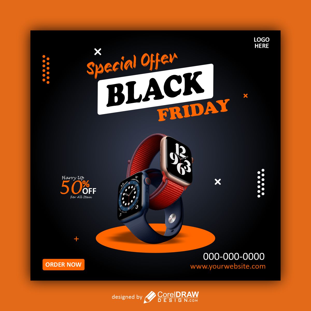 Special offer black friday poster design vector free image