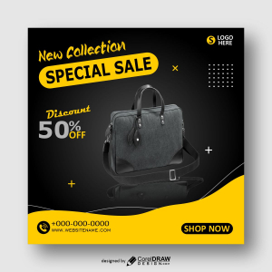 New collection special sale poster design vector free image