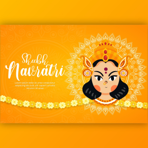 Minimal Abstract Happy Navratri Greeting Free Download From Coreldrawdesign