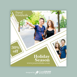 Travel Worldwibe Holiday Season poster image vector free design