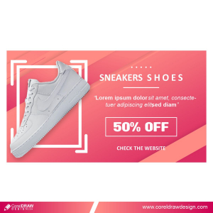 Sneakers Shoes poster vector design free image