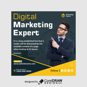 Digital Marketing poster image vector free design