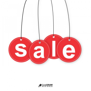 Abstract Sale hanging label logo vector