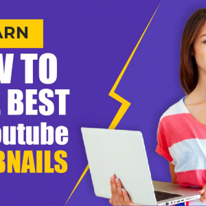 Trendy How to make youtube thumbnail design template vector