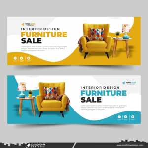 Furniture Sale Banner Template CDR Design