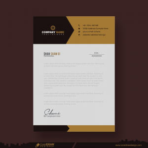 Corporate Arrow Style Letterhead Template With Logo Design Free CDR