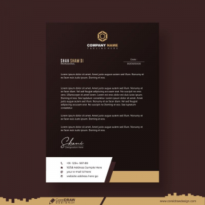 High Level Corporate Letterhead Template With Logo Design Free CDR