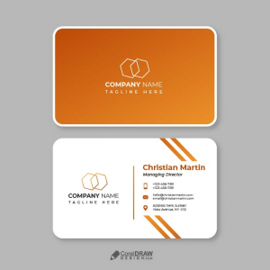 Abstract Gradient Warm Corporate Minimal Business card vector