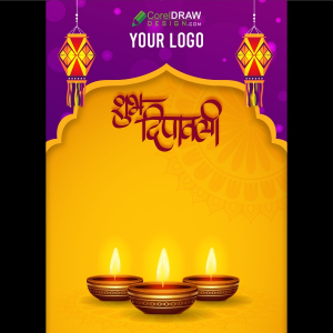 Diwali Poster design template, Free Diwali CDR template, Diwali Background editing on coreldrawdesign