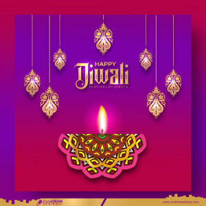 Happy Diwali Paper Type Color Background Premium CDR