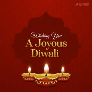 Ethnic Deepawali Diwali  Wishes Card Background Vector