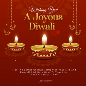Premium Happy diwali design background with sparkles and diya wishes card