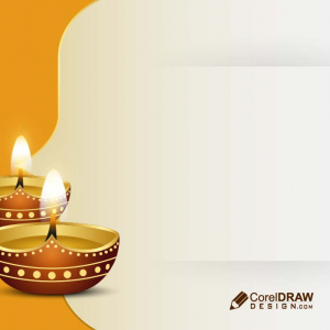 Traditional  Deepawali Diwali Banner  Background Vector