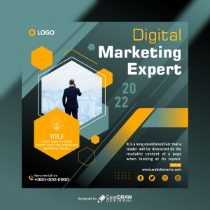 Digital Marketing poster vector design