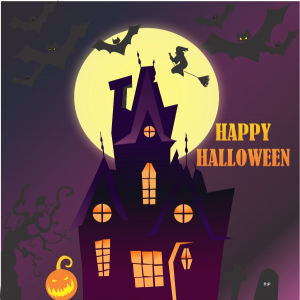 Halloween background in flat design, Free CDR