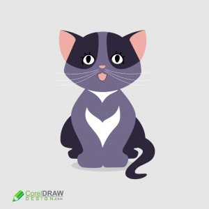 Cat poster vector design