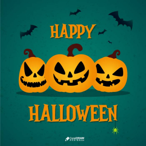 Happy Halloween Day Pumpkin dark Bat Background