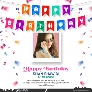 Happy Birthday Wishes Banner Free Download CDR File