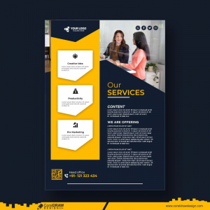 Poster Multipurpose Flyer Design And Brochure Cover Page Template CDR