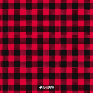 Abstract Red Checked Shirt Clothes Vector Pattern