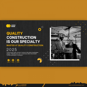 Construction Services Banner Template Design CDR