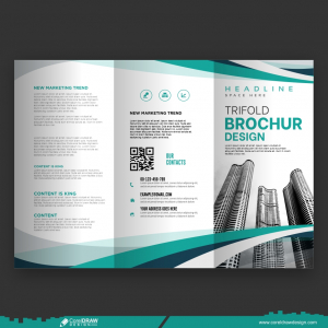 Trifold Business Brochure Premium Template Design CDR Free