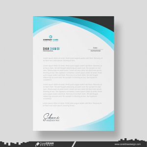 Corporate Letterhead Light Template With Logo Design Free CDR 