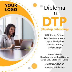 DTP Computer Course Banner for Computer training School, Free CDR