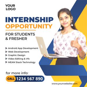 Internship Hiring Banner design, Free CDR