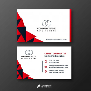 Premium Corporate gradient Polygonal Business card vector
