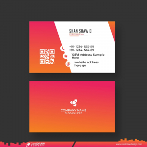 Business Card Colorfull Design Background Vector Free